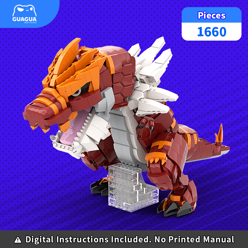 Tyrantrum / Shiny Tyrantrum MOC Brick Set