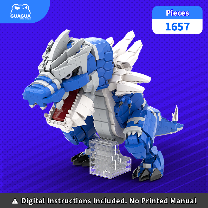 Tyrantrum / Shiny Tyrantrum MOC Brick Set