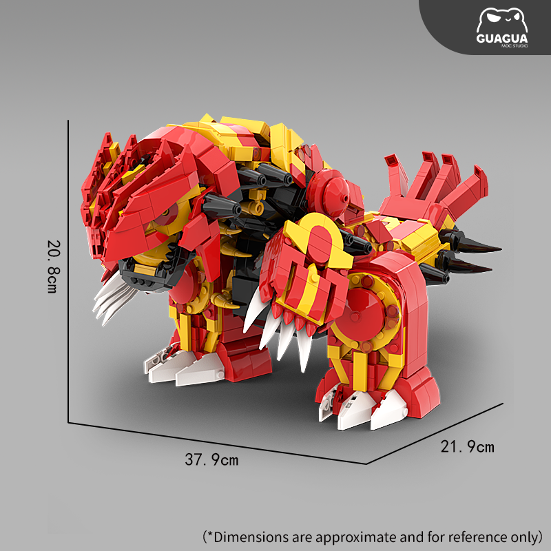 Groudon / Primal Groudon MOC Brick Set