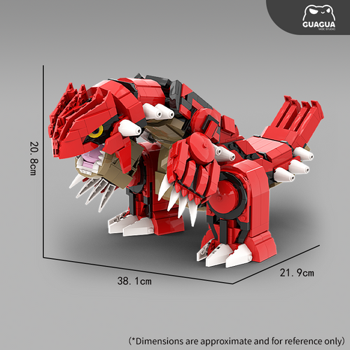 Groudon / Primal Groudon MOC Brick Set
