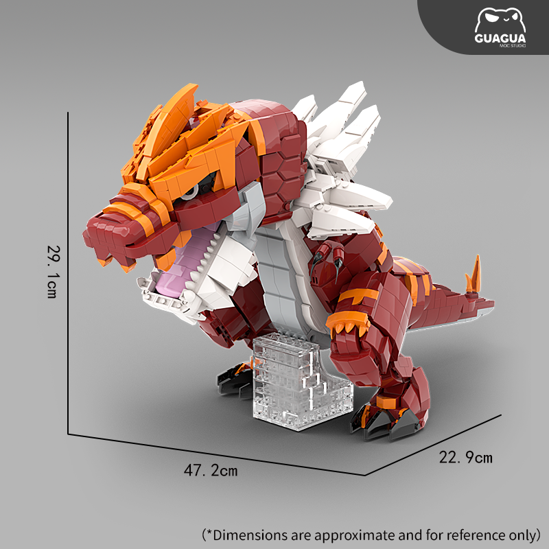 Tyrantrum / Shiny Tyrantrum MOC Brick Set